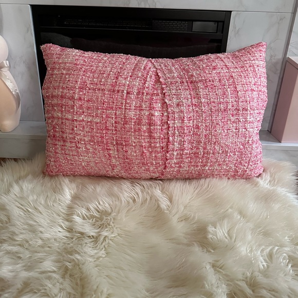Pink Tweed Throw Pillows (Large) - Picture 6 of 10